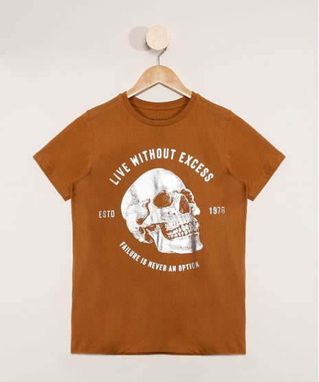 Camiseta-Juvenil-Manga-Curta-Caveira-Caramelo-9979247-Caramelo_1