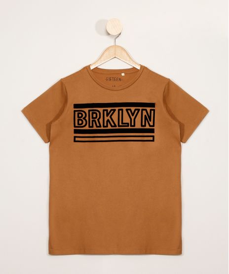Camiseta-Juvenil-Manga-Curta--BRKLYN--Caramelo-9979882-Caramelo_1