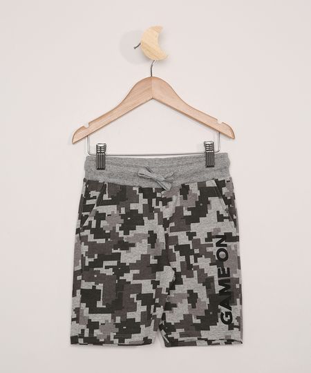Bermuda-de-Moletom-Infantil-Estampada-Pixel-Cinza-Mescla-9970290-Cinza_Mescla_1
