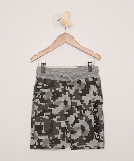 Bermuda-de-Moletom-Infantil-Estampada-Pixel-Cinza-Mescla-9970290-Cinza_Mescla_1