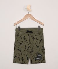 Bermuda-de-Moletom-Infantil-Estampada-de-Respingos-Verde-Militar-9979161-Verde_Militar_1