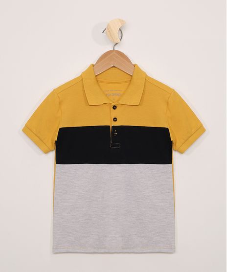 Polo-Infantil-Manga-Curta-com-Recortes-Mostarda-9980353-Mostarda_1