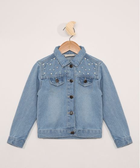 Jaqueta-Jeans-Infantil-com-Perolas-Azul-Medio-9966242-Azul_Medio_1