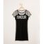 Vestido-de-Tule-Juvenil-com-Paetes-Manga-Curta-Preto-9967652-Preto_1