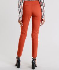 Calca-Feminina-Skinny-com-Fivelas-e-Bolso-com-Ziper-Laranja-Escuro-8517499-Laranja_Escuro_2