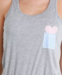 Pijama-Feminino-com-Estampa-de-Coracao-Alca-Media-Cinza-Mescla-9122648-Cinza_Mescla_3