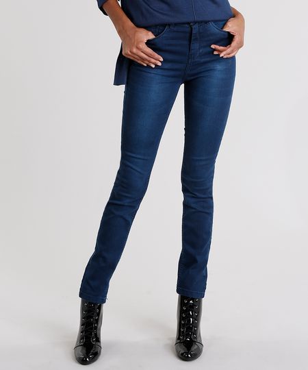 Calca-Jeans-Feminina-Super-Skinny-Cintura-Alta-com-Cinto-Trancado-Azul-Escuro-9165282-Azul_Escuro_1 Calca-Jeans-Feminina-Super-Skinny-Cintura-Alta-com-Cinto-Trancado-Azul-Escuro-9165282-Azul_Escuro_1