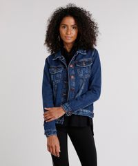 Jaqueta-Jeans-Feminina-com-Bolsos-Azul-Escuro-9102255-Azul_Escuro_1