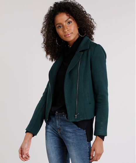 Jaqueta-Feminina-Biker-com-Ziper-Lateral-Verde-Escuro-8889290-Verde_Escuro_1