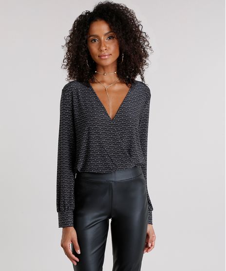 Body-Feminino-Transpassado-Estampado-Manga-Longa-Decote-V-Preto-9109594-Preto_1