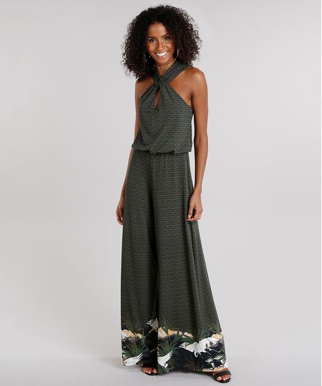 Macacao-Feminino-Pantalona-Estampado-com-Decote-Transpassado--Verde-Escuro-9110414-Verde_Escuro_1