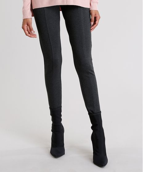 Calca-Feminina-Legging-Cos-Largo-com-Elastico-Cinza-Mescla-Escuro-8921958-Cinza_Mescla_Escuro_1