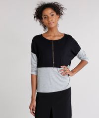 Blusa-Feminina-Bicolor-com-Manga-Morcego-Decote-Redondo-Preta-9119297-Preto_1