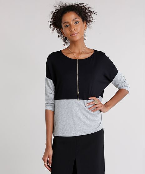 Blusa-Feminina-Bicolor-com-Manga-Morcego-Decote-Redondo-Preta-9119297-Preto_1