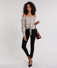 Blusa-Feminina-Ciganinha-Estampada-com-No-Manga-Longa-Kaki-8921061-Kaki_3