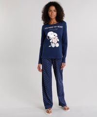 Pijama-Feminino-Snoopy-com-Estampa-de-Poa-Manga-Longa-em-Algodao---Sustentavel-Azul-Marinho-9122176-Azul_Marinho_1