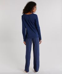 Pijama-Feminino-Snoopy-com-Estampa-de-Poa-Manga-Longa-em-Algodao---Sustentavel-Azul-Marinho-9122176-Azul_Marinho_2