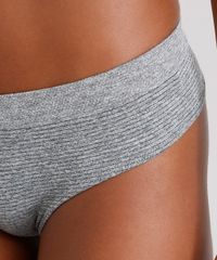Calcinha-Feminina-Fio-Dental-Sem-Costura-com-Lurex-Cinza-Mescla-8970820-Cinza_Mescla_3