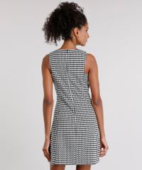 Vestido-Feminino-Pied-de-Poule-em-Jacquard-Curto-Decote-Redondo-Preto-8543159-Preto_2