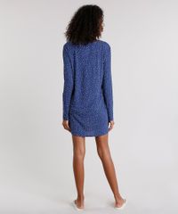 Camisola-Feminina-Urso-Polar-Estampada-de-Poa-Manga-Longa-Azul-Marinho-9084333-Azul_Marinho_2