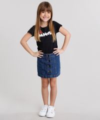 Blusa-Infantil-Minnie-Mouse-com-Laco-Bordado-de-Paetes-Manga-Curta-em-Algodao---Sustentavel-Preta-9168464-Preto_3