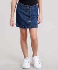 Saia-Jeans-Infantil-Evase-com-Botoes-Curta-Azul-Escuro-9158387-Azul_Escuro_1
