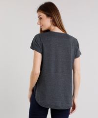 Blusa-Feminina-Unicornio-com-Bordado-de-Paetes-Manga-Curta-Decote-Redondo-Cinza-Mescla-Escuro-9171019-Cinza_Mescla_Escuro_4