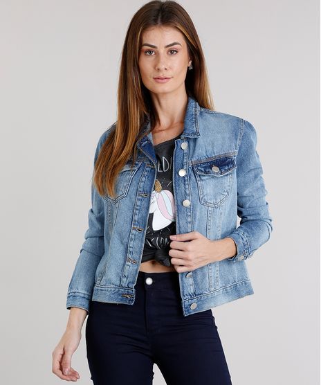 Jaqueta-Jeans-Feminina-com-Bolsos-Azul-Claro-9101340-Azul_Claro_1