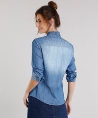 Camisa-Jeans-Feminina-com-Bolsos-Azul-Medio-9157061-Azul_Medio_4