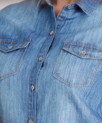 Camisa-Jeans-Feminina-com-Bolsos-Azul-Medio-9157061-Azul_Medio_5