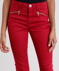 Calca-Feminina-Super-Skinny-com-Ziper-no-Bolso-Vinho-9046518-Vinho_4