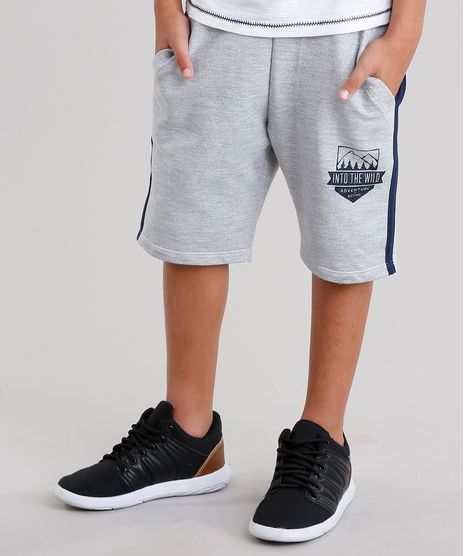 Bermuda-Infantil-com-Bolsos-em-Moletom-Cinza-Mescla-Claro-9128914-Cinza_Mescla_Claro_1
