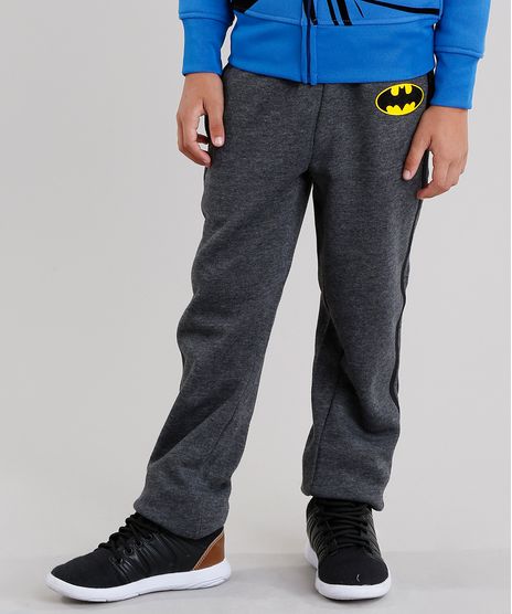 Calca-Infantil-Batman-em-Moletom-com-Listras-Laterais-Cinza-Mescla-Escuro-8475786-Cinza_Mescla_Escuro_1