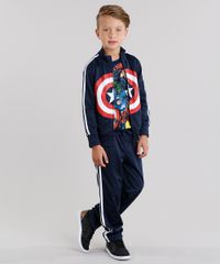 Calca-Infantil-Capitao-America-Esportiva-em-Moletom-com-Listras-Laterais-Azul-Marinho-8838701-Azul_Marinho_3
