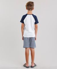 Pijama-Infantil-Raglan-Snoopy-Manga-Curta-Cinza-Mescla-Claro-9133121-Cinza_Mescla_Claro_2