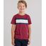 Camiseta-Infantil-com-Recortes-em-Listras-Manga-Curta-Decote-Careca-Vinho-9127574-Vinho_1