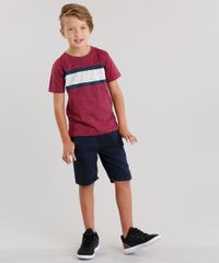 Camiseta-Infantil-com-Recortes-em-Listras-Manga-Curta-Decote-Careca-Vinho-9127574-Vinho_3