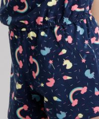 Macaquinho-Infantil-Estampado-de-Unicornio-Manga-Curta-em-Algodao---Sustentavel-Azul-Marinho-9146210-Azul_Marinho_4