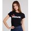 Blusa-Feminina-Minnie-Mouse-com-Laco-Bordado-de-Paetes-Manga-Curta-em-Algodao---Sustentavel-Preta-9171022-Preto_1