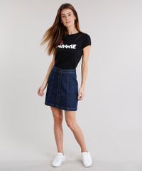 Blusa-Feminina-Minnie-Mouse-com-Laco-Bordado-de-Paetes-Manga-Curta-em-Algodao---Sustentavel-Preta-9171022-Preto_3