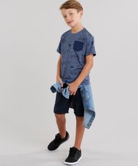 Camiseta-Infantil-Estampada-de-Ursos-com-Bolso-Manga-Curta-Gola-Careca-Azul-Marinho-9142388-Azul_Marinho_3