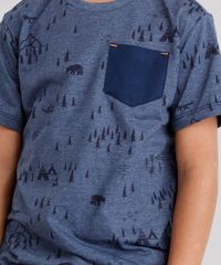 Camiseta-Infantil-Estampada-de-Ursos-com-Bolso-Manga-Curta-Gola-Careca-Azul-Marinho-9142388-Azul_Marinho_4
