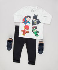 Camiseta-Infantil-Herois-Liga-da-Justica-Manga-Longa-Gola-Careca-Cinza-Mescla-Claro-9135315-Cinza_Mescla_Claro_3