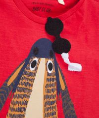 Camiseta-Infantil-com-Estampa-Interativa-Cachorro-com-Oculos-Manga-Curta-Gola-Careca-Vermelha-9140669-Vermelho_4
