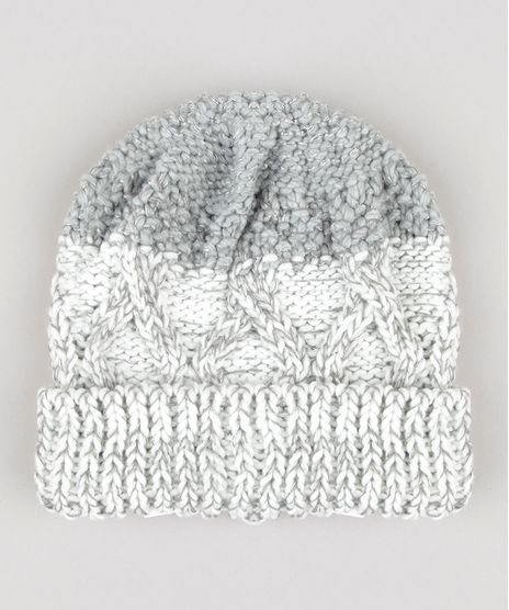 Gorro-Feminino-em-Trico-com-Brilho-Cinza-Mescla-8764888-Cinza_Mescla_1