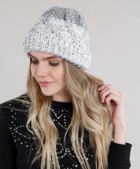 Gorro-Feminino-em-Trico-com-Brilho-Cinza-Mescla-8764888-Cinza_Mescla_2