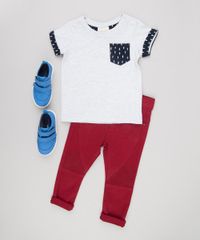 Camiseta-Infantil-com-Bolso-Estampado-Manga-Curta-Gola-Careca-em-Algodao---Sustentavel-Cinza-Mescla-Claro-9132287-Cinza_Mescla_Claro_3