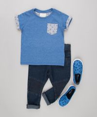 Camiseta-Infantil-com-Bolso-Estampado-de-Avioes-Manga-Curta-Gola-Careca-em-Algodao---Sustentavel-Azul-9132288-Azul_3
