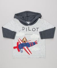 Camiseta-Infantil-com-Estampa-Interativa-Cachorro-com-Aviao-Manga-Longa-com-Capuz-Cinza-Mescla-Claro-9140651-Cinza_Mescla_Claro_1