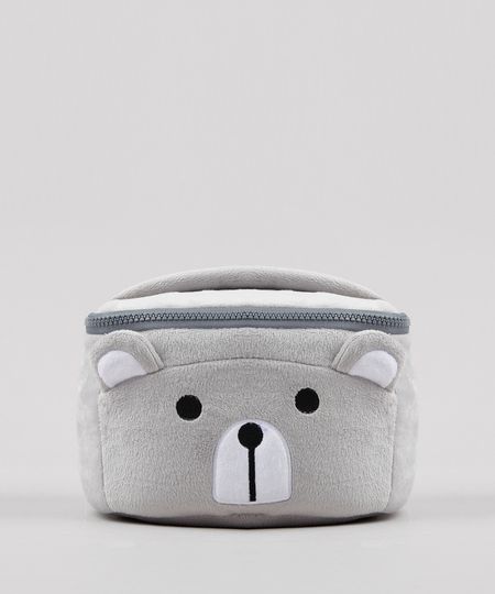Necessaire-Feminina-Urso-em-Pelucia-Cinza-9117727-Cinza_1